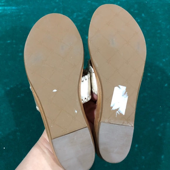 NWOT! Jack Rogers Platinum  Leather Sandals sz 5.5 - Picture 5 of 5